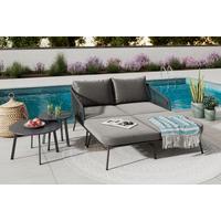 Sonneninsel Madeira - Dunkelgrau/Schwarz, MODERN, Textil/Metall (150/75/95cm) - Beldano