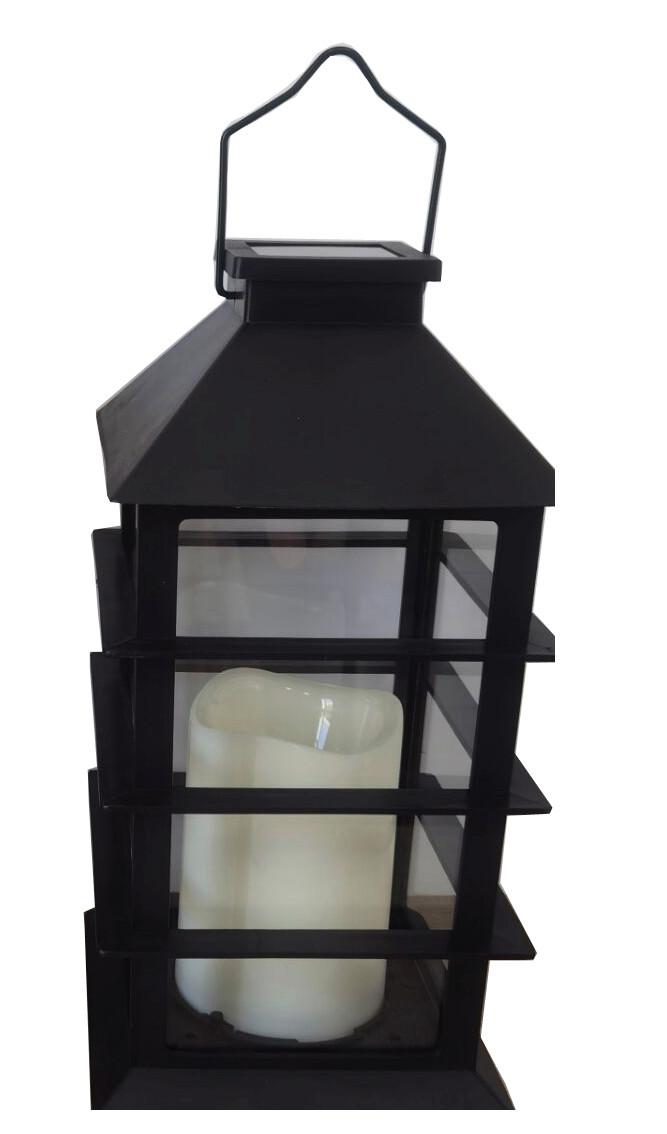 Solárne Svietidlo Julika, 14/14/28cm - čierna, Moderný, plast (14/14/34cm) - Modern Living
