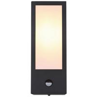 Außenleuchte Gundula 60 Watt Wandmontage - Opal/Schwarz, Basics, Kunststoff/Metall (12/32cm) - Globo