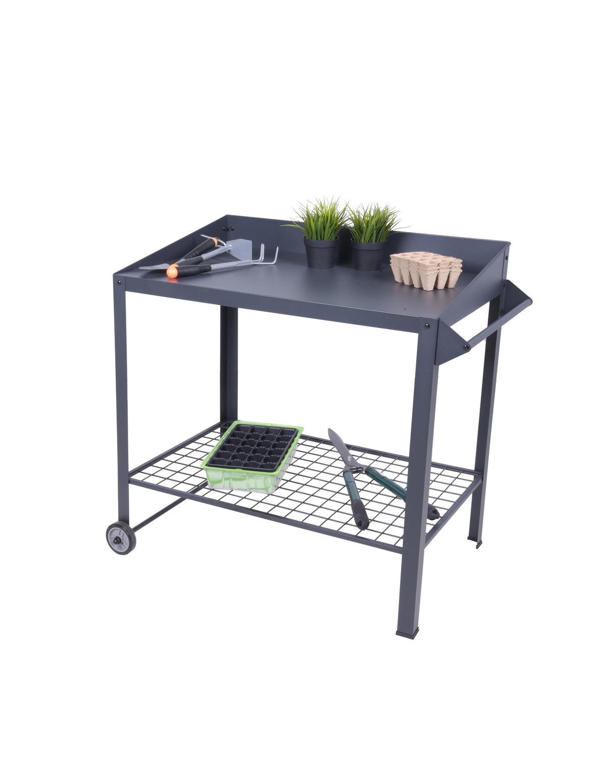 Pflanztisch Mobiler Pflanztisch Diana - Anthrazit, Basics, Metall (90/90/55cm)