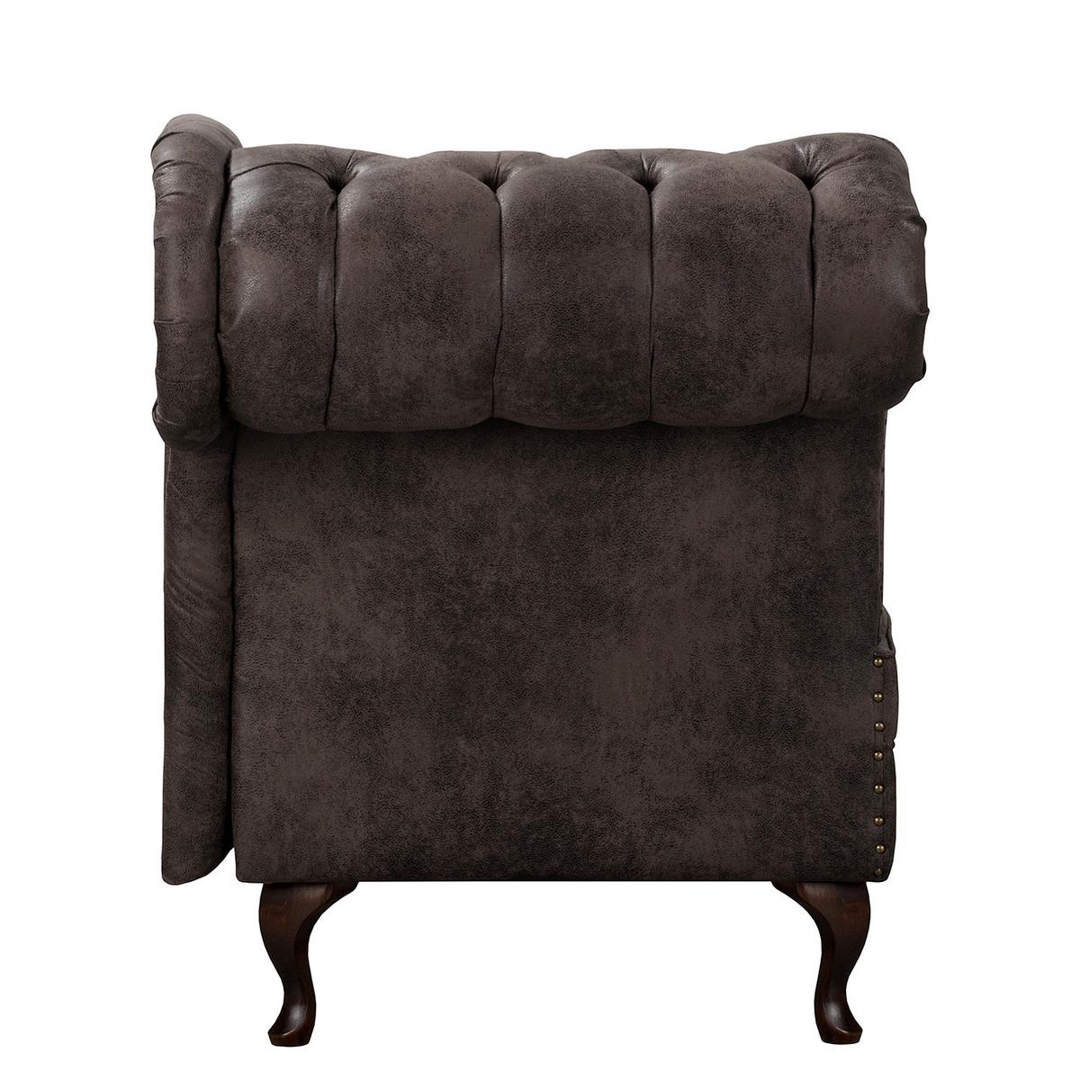 Récamiere Pako Schwarz B: 185cm - Schwarz/Braun, Design, Textil (185/93/75cm) - Livetastic