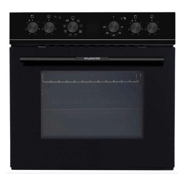 Herdset Wmoc 80 Schwarz B: 59,5 Cm - Schwarz, KONVENTIONELL, Glas/Metall (59,5/59,5/55cm) - Wolkenstein