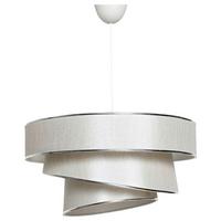 Hängeleuchte Couper - Beige, Silver - Beige/Silberfarben, Design, Kunststoff/Textil (40/72cm) - P & B