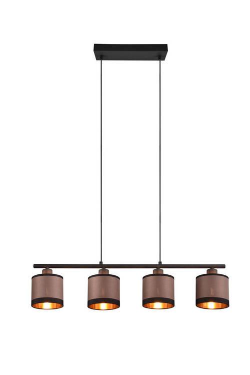 Pendelleuchte R31554041 Davos - Taupe/Goldfarben, Design, Textil/Metall (75/12/150cm)
