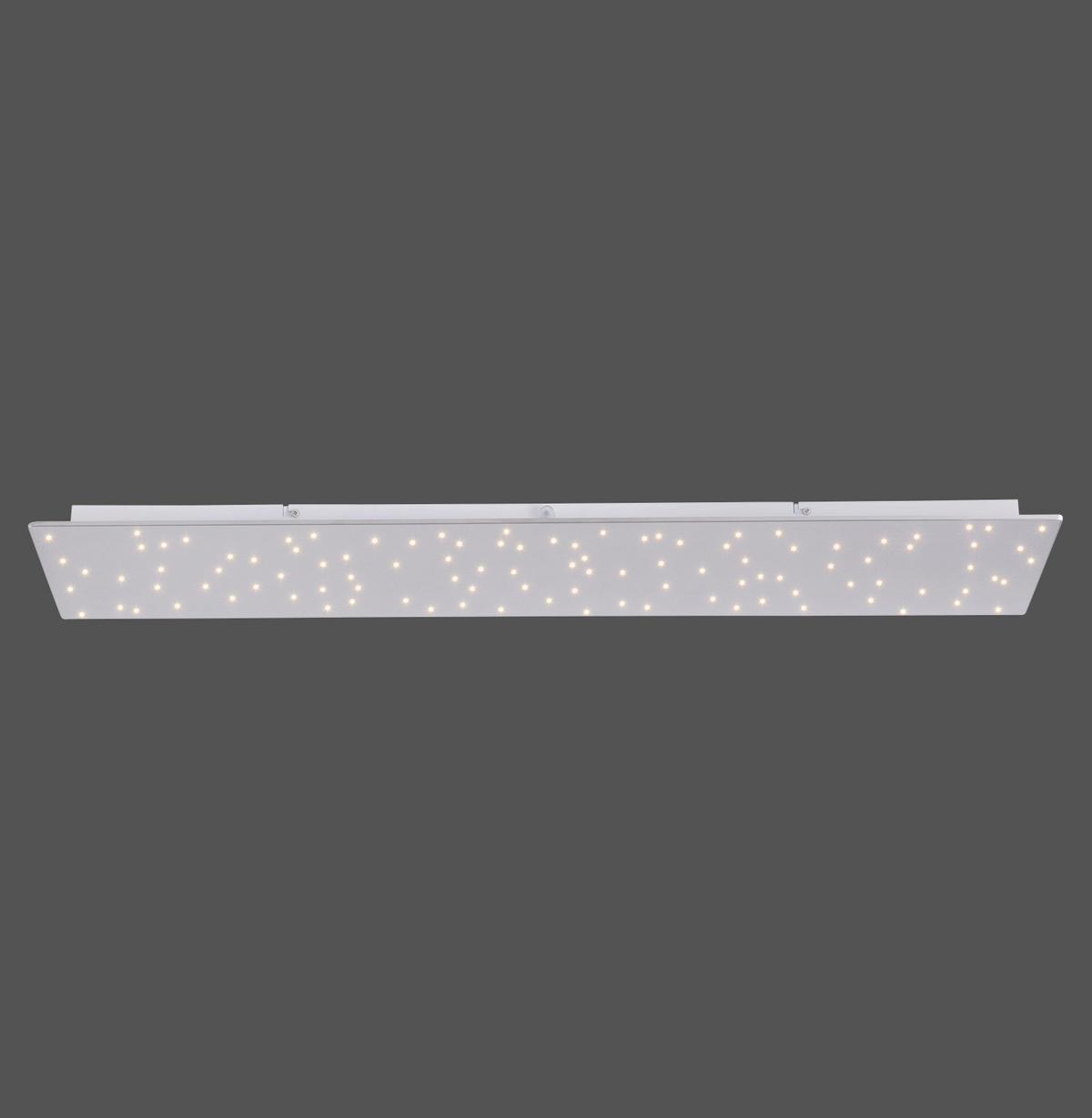 Led-deckenleuchte Sparkle L: 100 Cm Mit Farbwechsler - Silberfarben, Design, Metall (100/25/4cm)