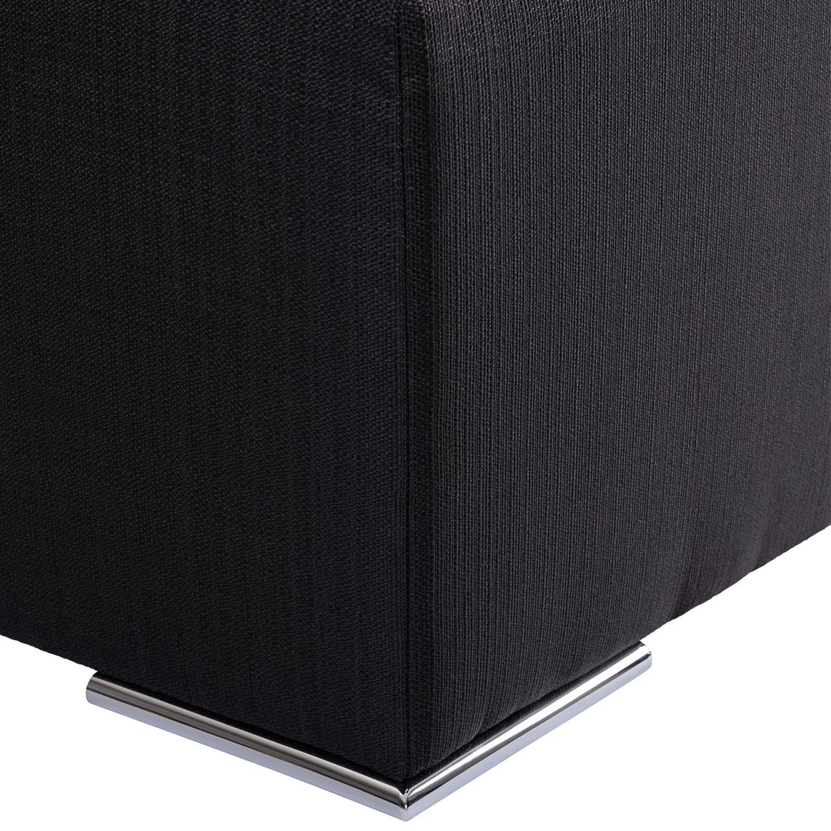 Posteľ Boxspring NERO PL: 180/200cm, čierna - čierna/chrómová, Konventionell, kov/textil (180/200cm)