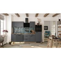 Küchenblock Romeo Eiche/Anthrazit B: 280 cm - Eichefarben/Anthrazit, Basics, Holzwerkstoff (280cm) - FlexWell