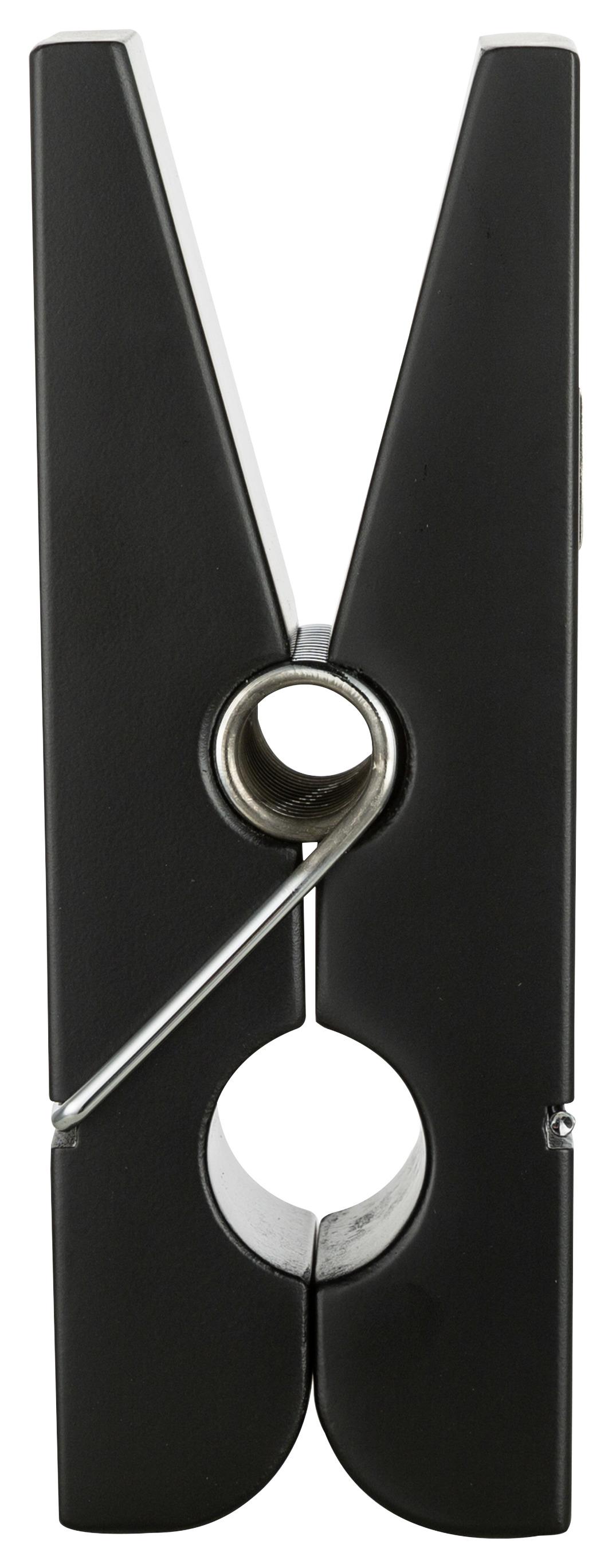 HAKENLEISTE KLAMMER - Schwarz, MODERN, Holzwerkstoff (5/20/7,5cm)