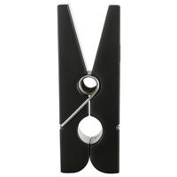 HAKENLEISTE KLAMMER - Schwarz, MODERN, Holzwerkstoff (5/20/7,5cm)