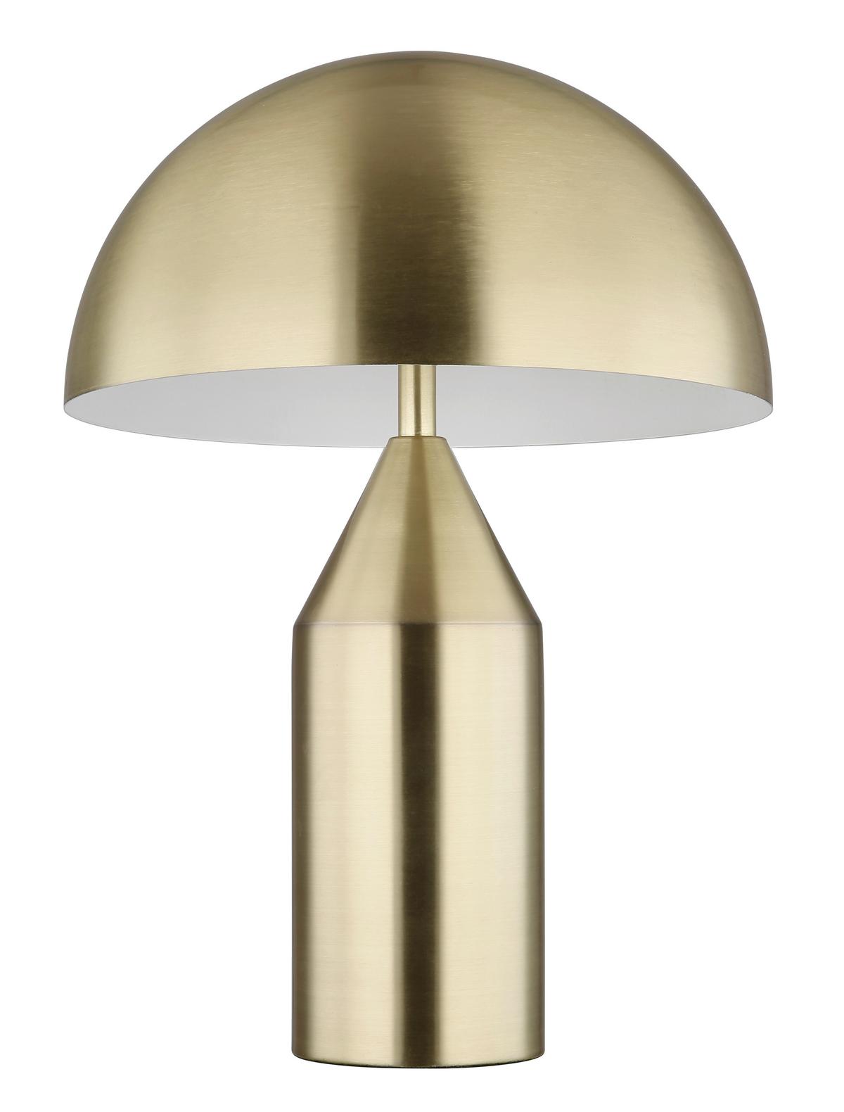 Tischleuchte 21030m - Messingfarben/Weiß, Design, Metall (28/39cm) - Globo