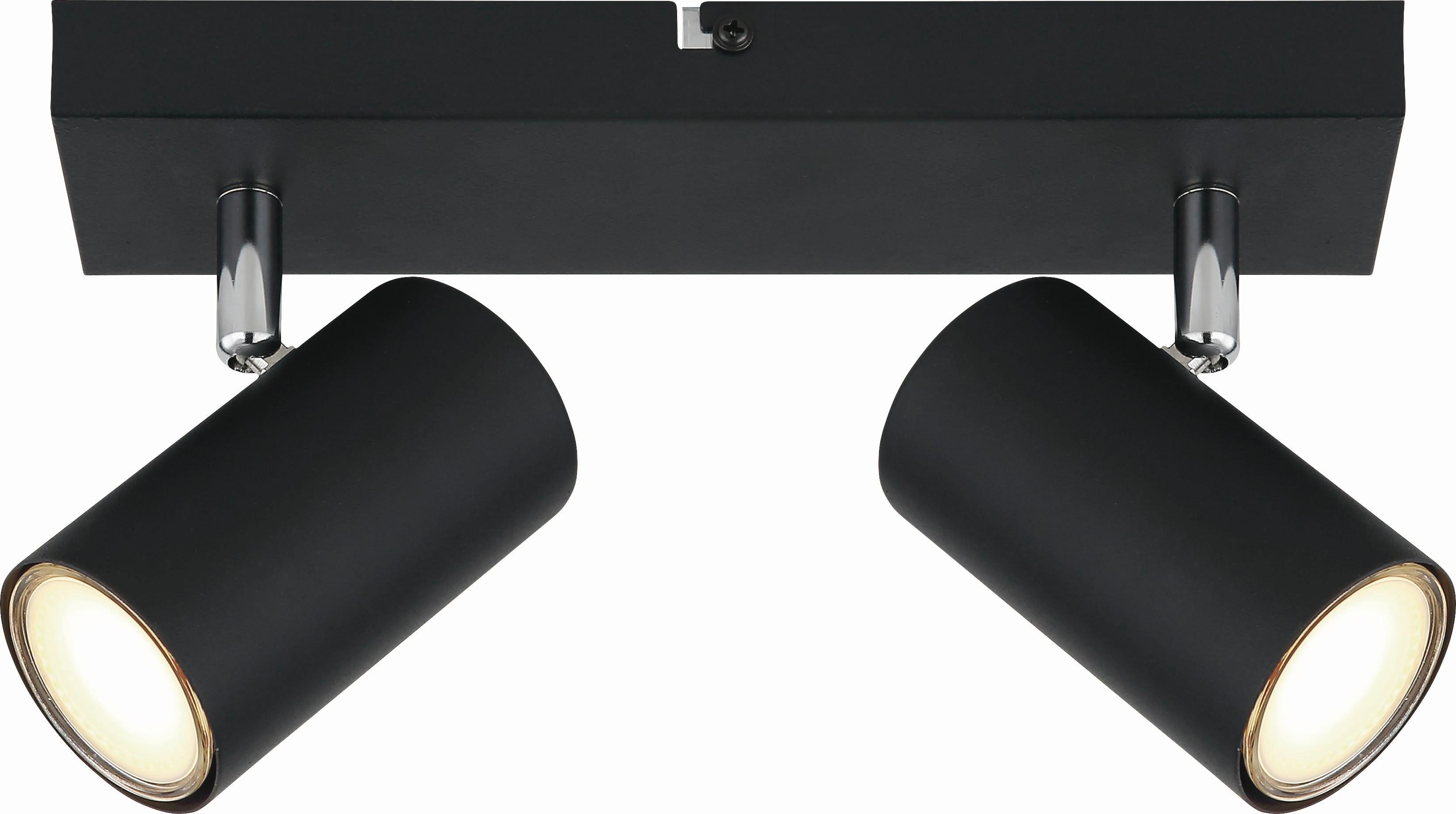 Strahler Felix 2-Flammig verstellbar L: 26 cm - Schwarz, MODERN, Metall (26/5,5/12cm) - Luca Bessoni