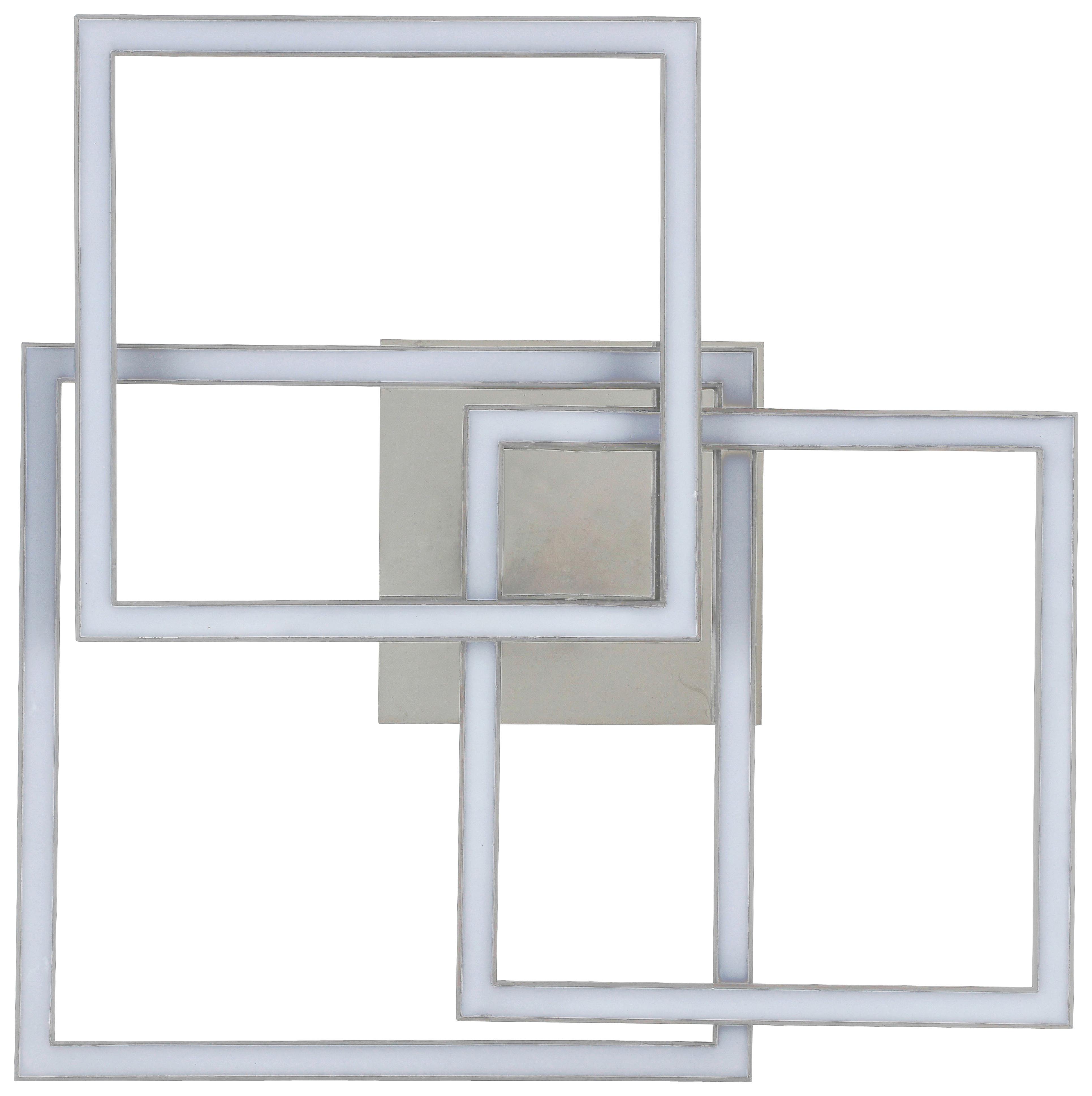 Led-deckenleuchte Elis - Chromfarben/Silberfarben, MODERN, Kunststoff/Metall (43/43/8cm) - Luca Bessoni