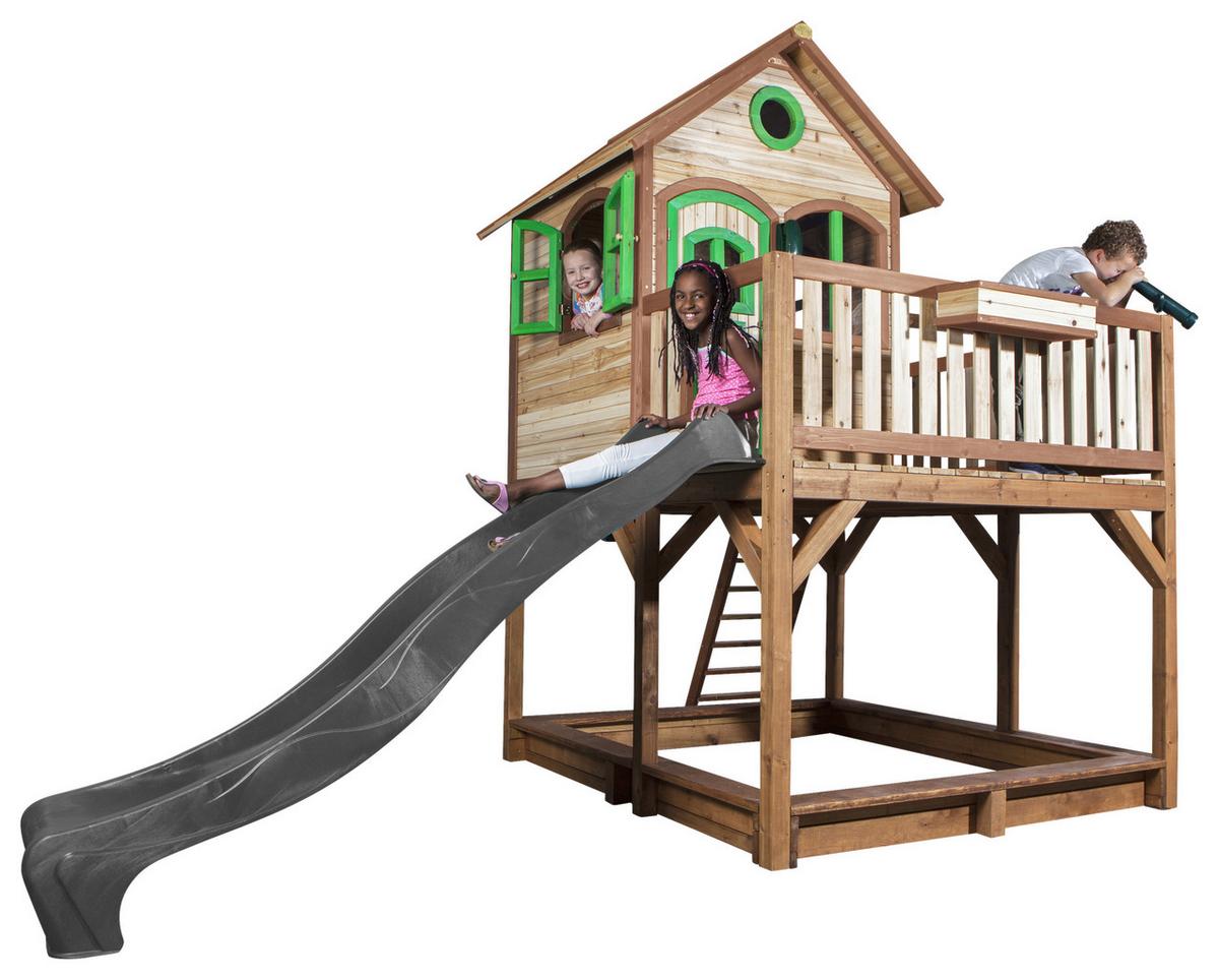 Spielturm A030.151.80 - Braun/Grau, KONVENTIONELL, Holz (377/291/255cm) - Ambia Garden