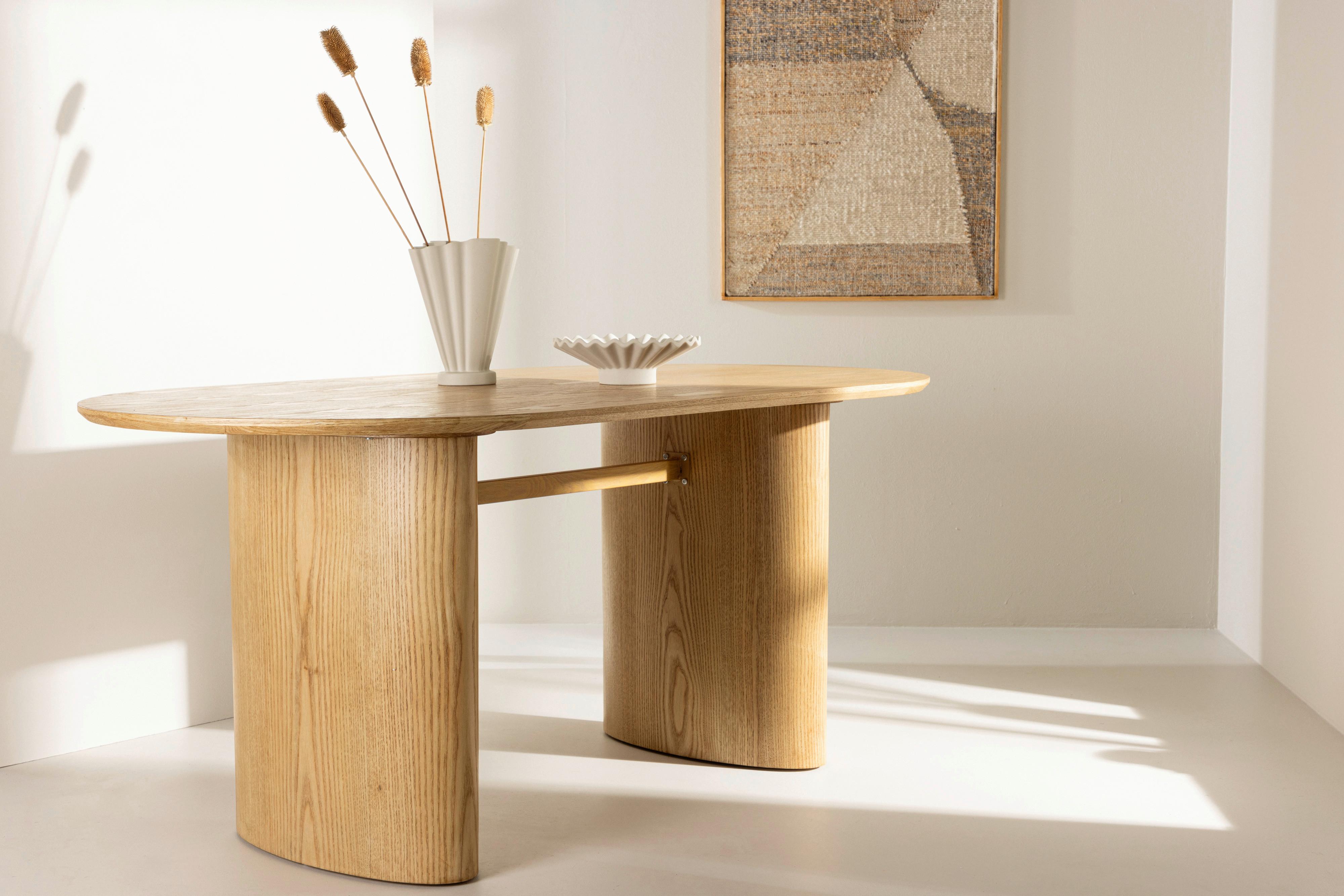 Esstisch Isolde - Beige, Design, Holzwerkstoff (180/90/75cm) - Livetastic