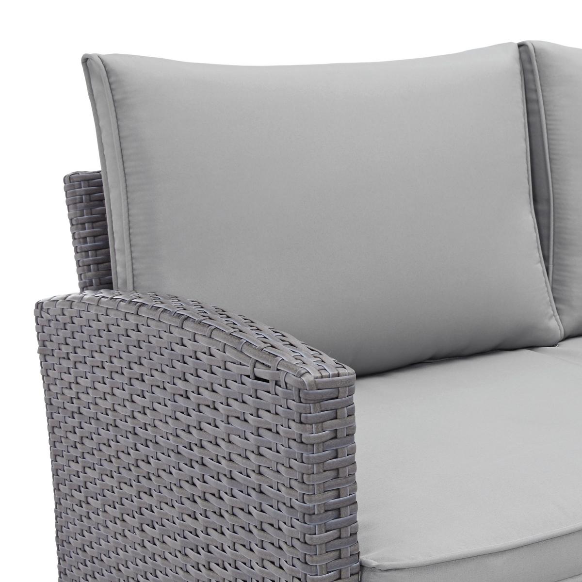 TERASOVÁ SEDACÍ SOUPRAVA Marrakesch 2, 240/181cm - šedá/černá, Moderní, kov/textil (240/70/181cm) - Modern Living