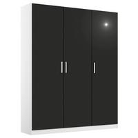 Drehtürenschrank 136 cm Berlin Weiß/Grau - Weiß/Grau, MODERN, Holzwerkstoff (136/210/54cm) - Rauch Möbel