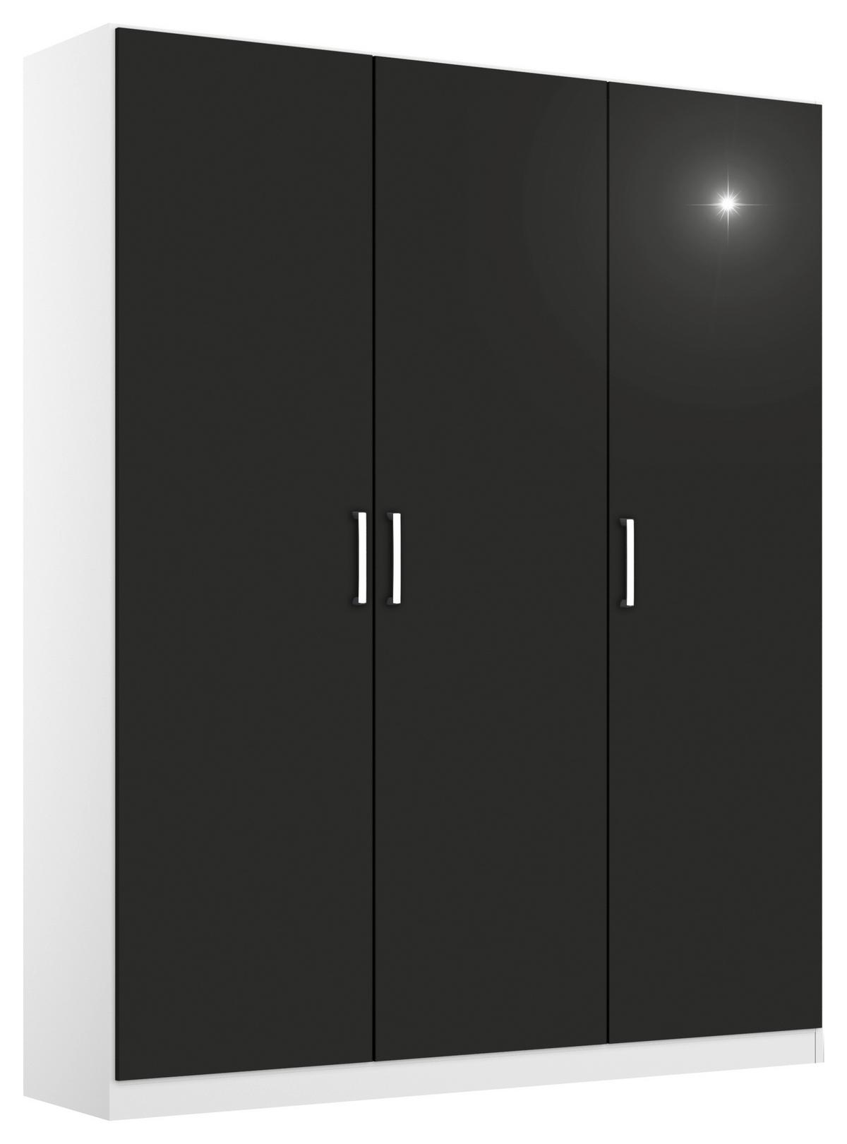 Drehtürenschrank 136 cm Berlin Weiß/Grau - Weiß/Grau, MODERN, Holzwerkstoff (136/210/54cm) - Rauch Möbel