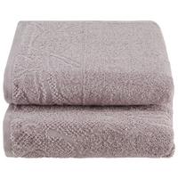 Handtuchset Lucia 2er Pack - Rosa, ROMANTIK / LANDHAUS, Textil (50/90cm) - James Wood