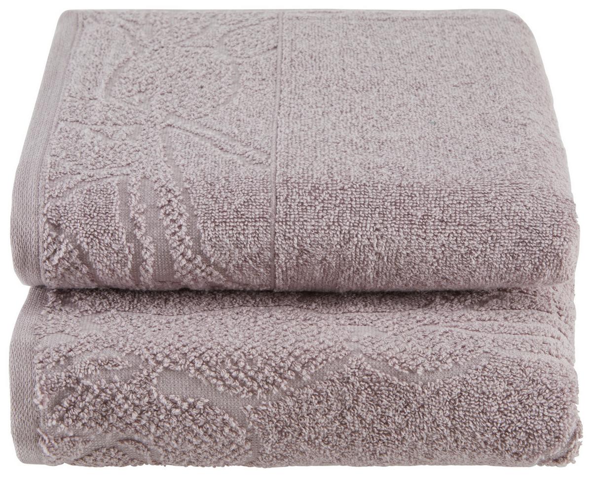 Handtuchset Lucia 2er Pack - Rosa, ROMANTIK / LANDHAUS, Textil (50/90cm) - James Wood