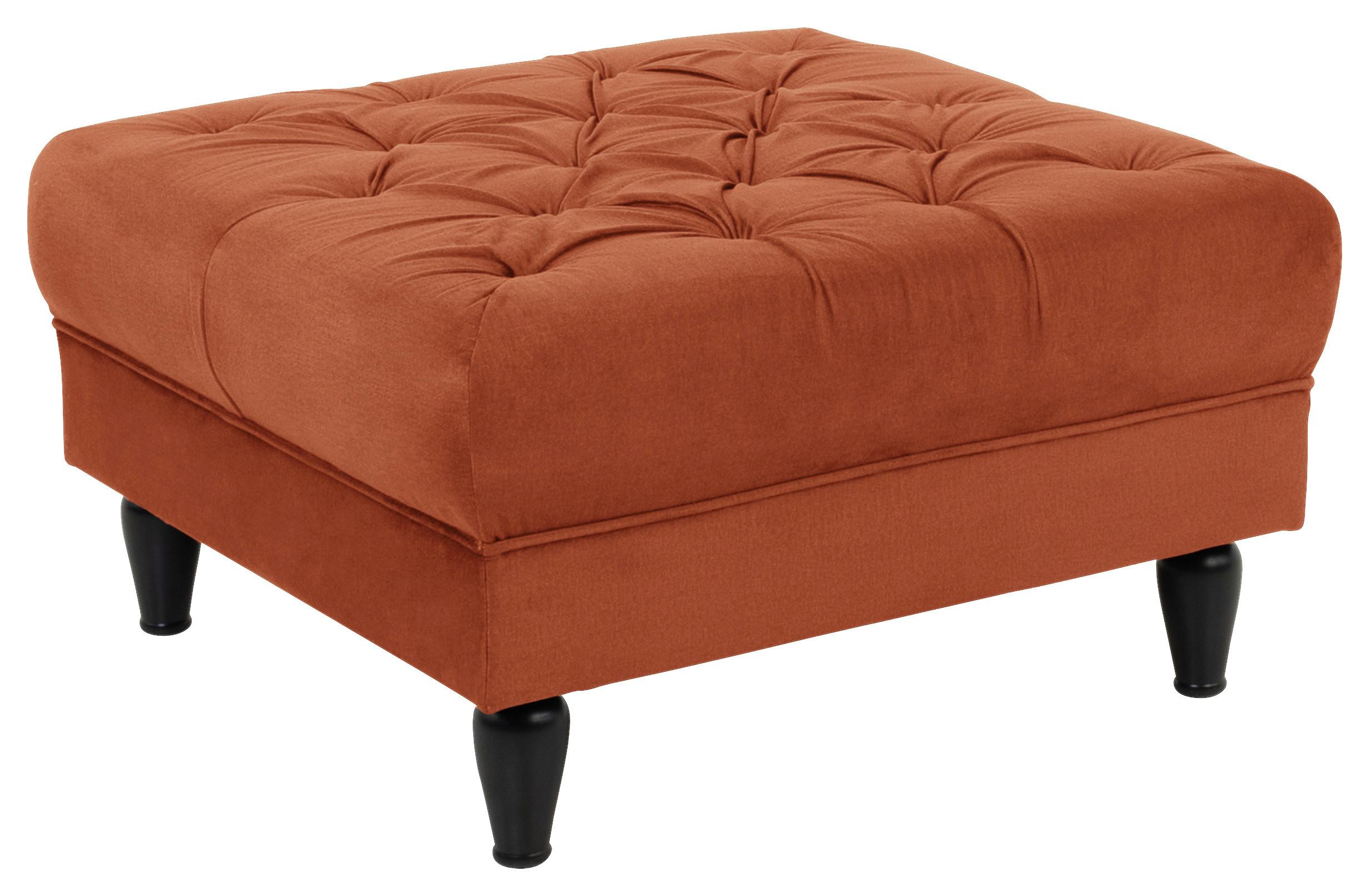 Hocker Cupido Rostfarben, B: 82 cm - Rostfarben/Schwarz, Design, Textil (82/44/82cm) - MID.YOU