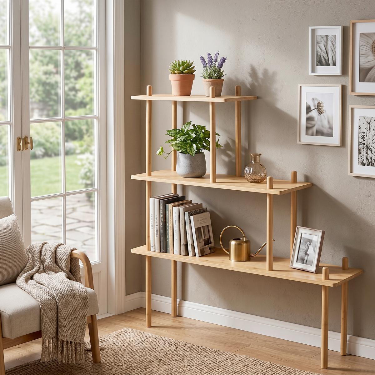 WANDREGAL BAMBUS PFLANZENREGAL PY203 - LIFESTYLE (117/30/106,2cm)