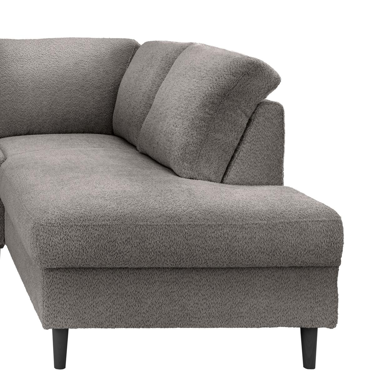 Eckschlafsofa Passione Anthrazit S: 242x200 Cm - Anthrazit/Schwarz, MODERN, Textil (242/200cm) - Livetastic