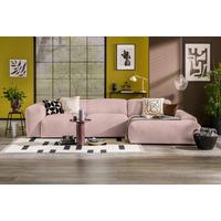 Ecksofa Hannah Rosa 343x170 cm - Schwarz/Rosa, Design, Textil (343/170cm) - MID.YOU