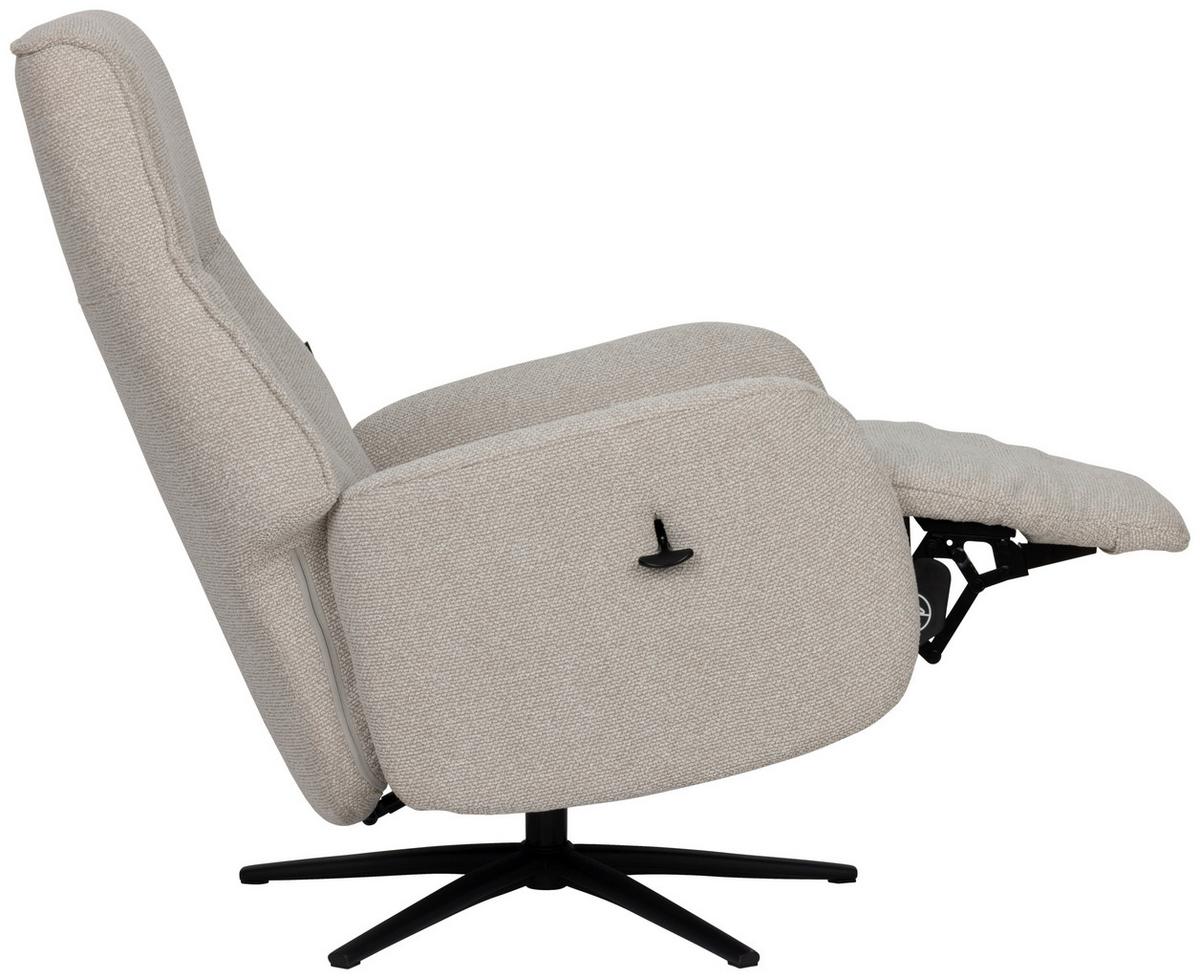 Relaxsessel Snooze Beige B: 77 Cm - Beige/Schwarz, Design, Holz/Textil (77/112/86cm) - Livetastic