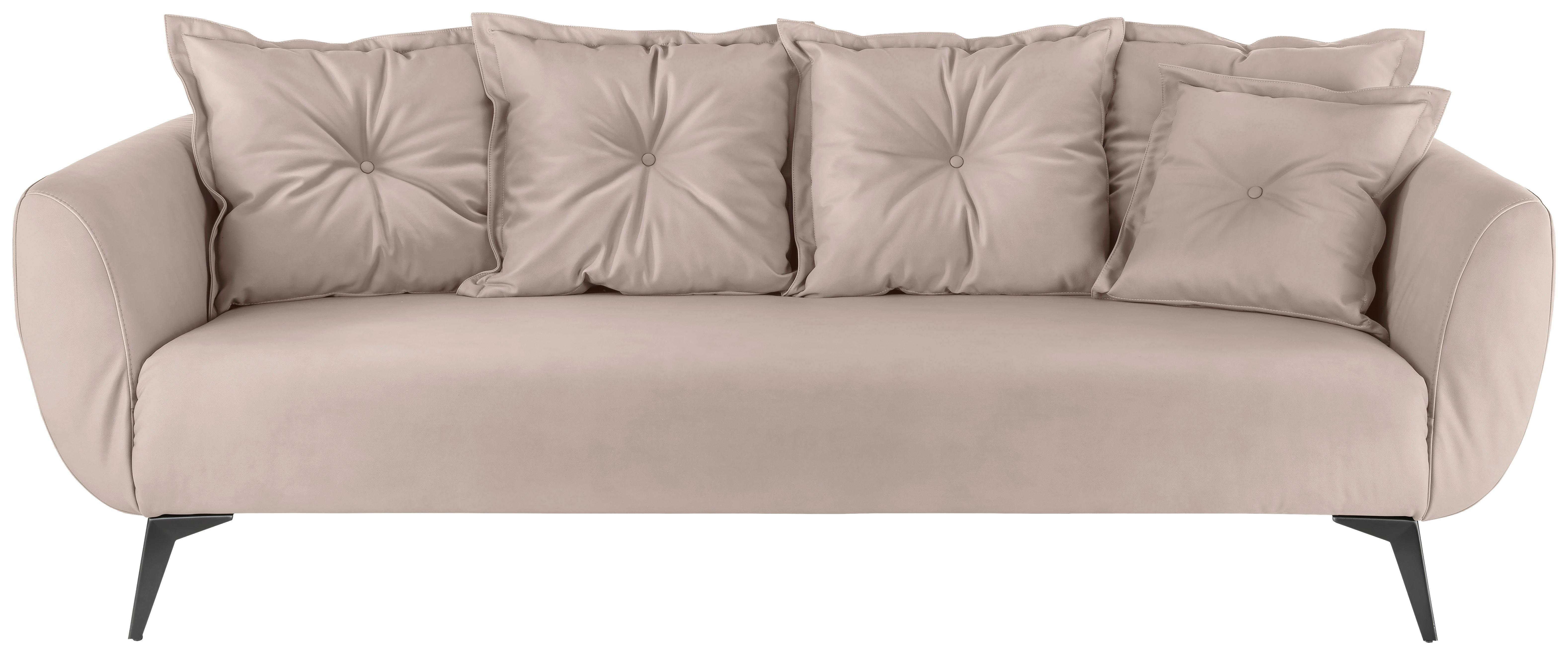 3-Sitzer-Sofa Baggio Beige B: 236 cm - Beige/Schwarz, MODERN, Textil (236/94/103cm) - Livetastic
