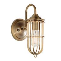 Wandleuchte Urban 1-Flammig Messingfarben - Messingfarben, Design, Metall (31,1/19,7/14cm) - Elstead Lighting