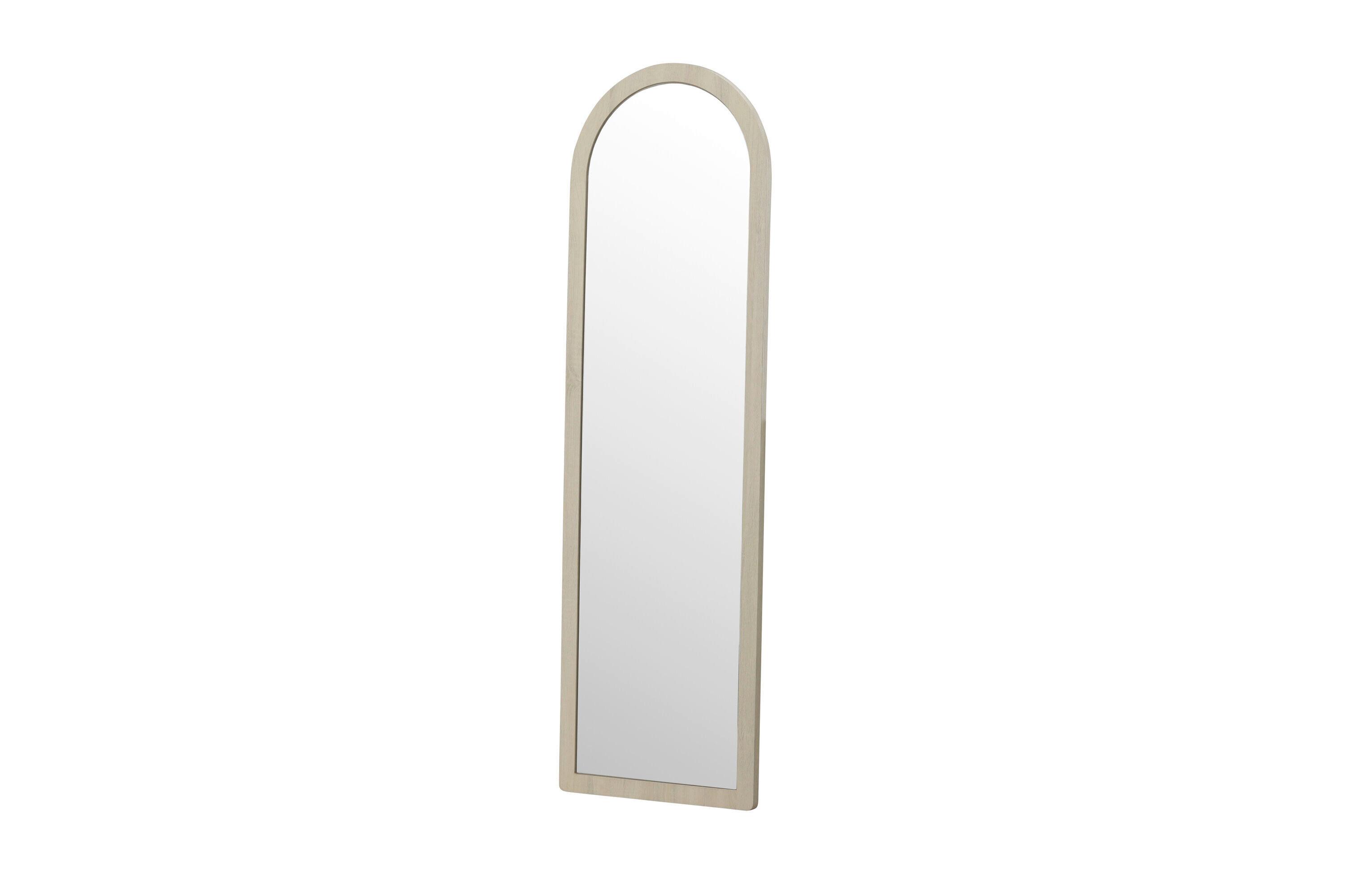 Dekospiegel Memphis Weiß B: 60cm - Weiß, MODERN, Glas/Holz (60/193/3cm) - Livetastic