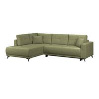 Ecksofa mit Schlaffunktion & Bettkasten Texas Grün - Schwarz/Grün, KONVENTIONELL, Holz (203/259cm)