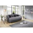 Big Sofa Aruba mit Kissen B: 238 cm Grau/Schwarz Lederlook - Schwarz/Grau, LIFESTYLE, Textil (238/80/140cm) - Luca Bessoni