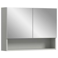 Spiegelschrank Copa 2-Türig B: 74 Cm - Weiß Hochglanz/Weiß, MODERN, Holzwerkstoff (74/55/17cm) - MID.YOU
