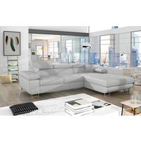 Ecksofa Armando Hellgrau S: 289x203 Cm - Chromfarben/Hellgrau, Design, Textil (289/203cm) - MID.YOU