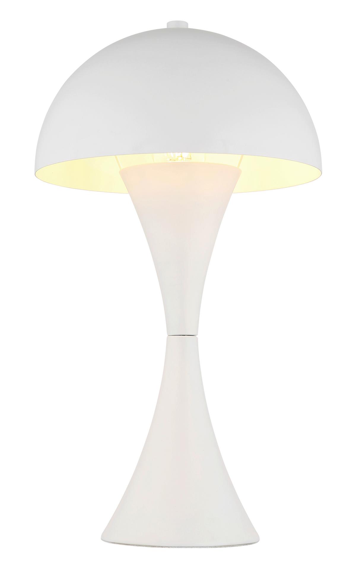 Tischleuchte 21028w - Weiß, Design, Kunststoff/Metall (20/36,1cm) - Globo