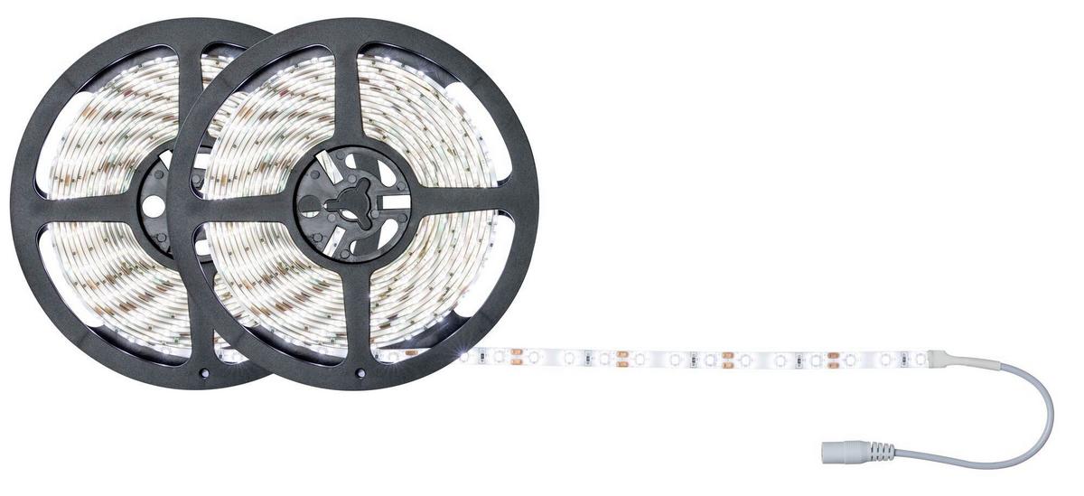 Led-streifen Set Farbwechsler L:7,50m + Fernbedienung - Weiß, Design, Kunststoff/Metall (750/1/0,3cm) - Paulmann
