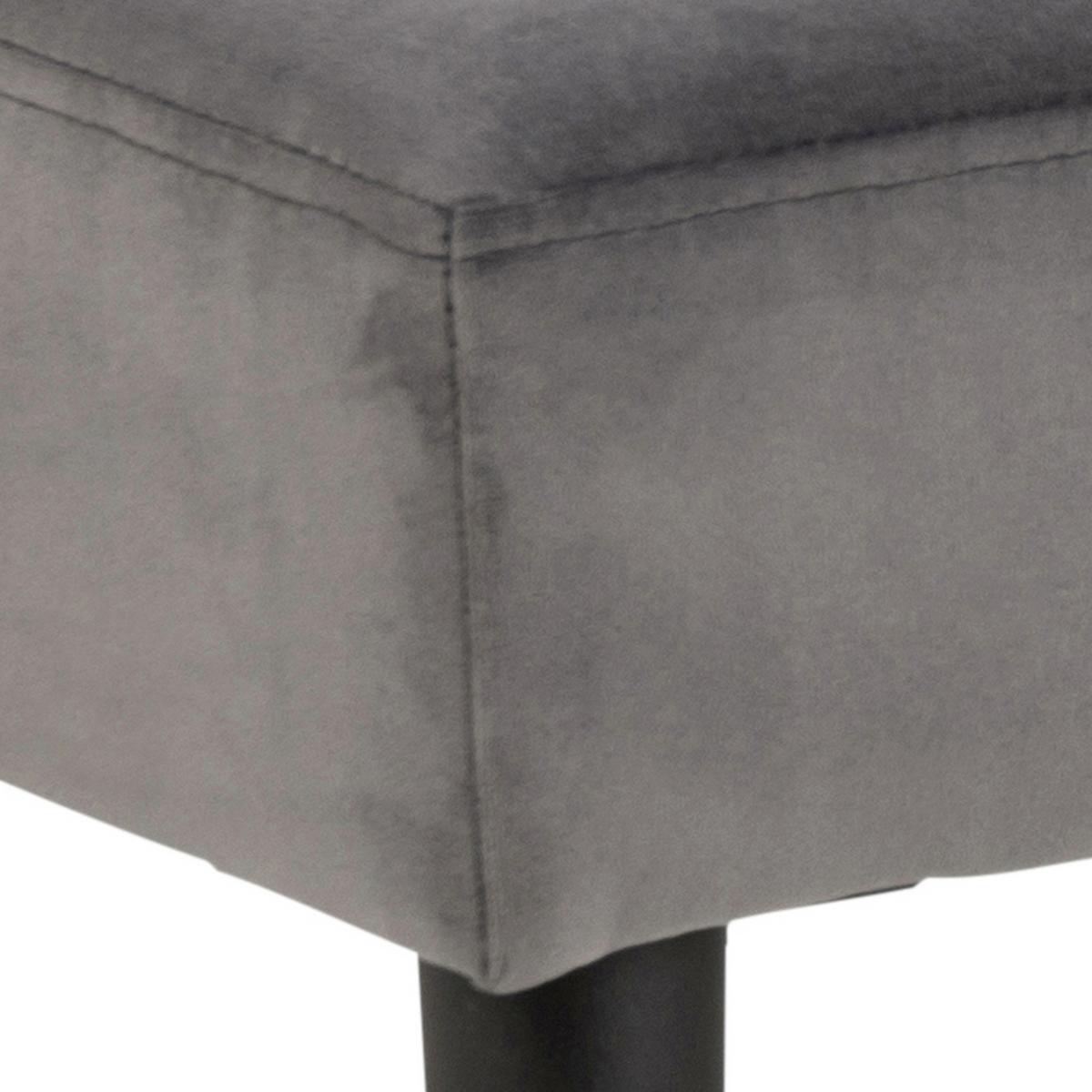 Lavica na sedenie GLORY šedá - čierna/tmavosivá, Design, kov/textil (95/45/38cm) - Livetastic