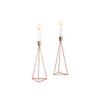 Kerzenständer-Set Eisen für Stabkerzen 2-teilig - Kupferfarben, Basics, Metall (9,5/24,2cm) - Echtwerk