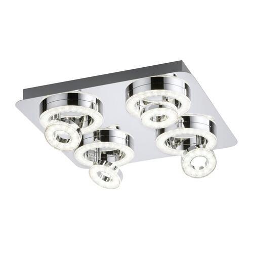 LED-Deckenleuchte Lolasmart L: 40 cm, Dreh- und Schwenkbar - Silberfarben, KONVENTIONELL, Metall (40/40/15cm)