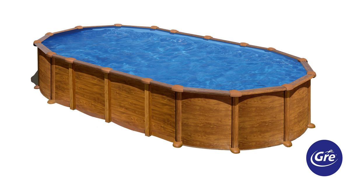 Pool-set Amazonia - Braun, KONVENTIONELL, Metall (730/375/132cm) - Gre