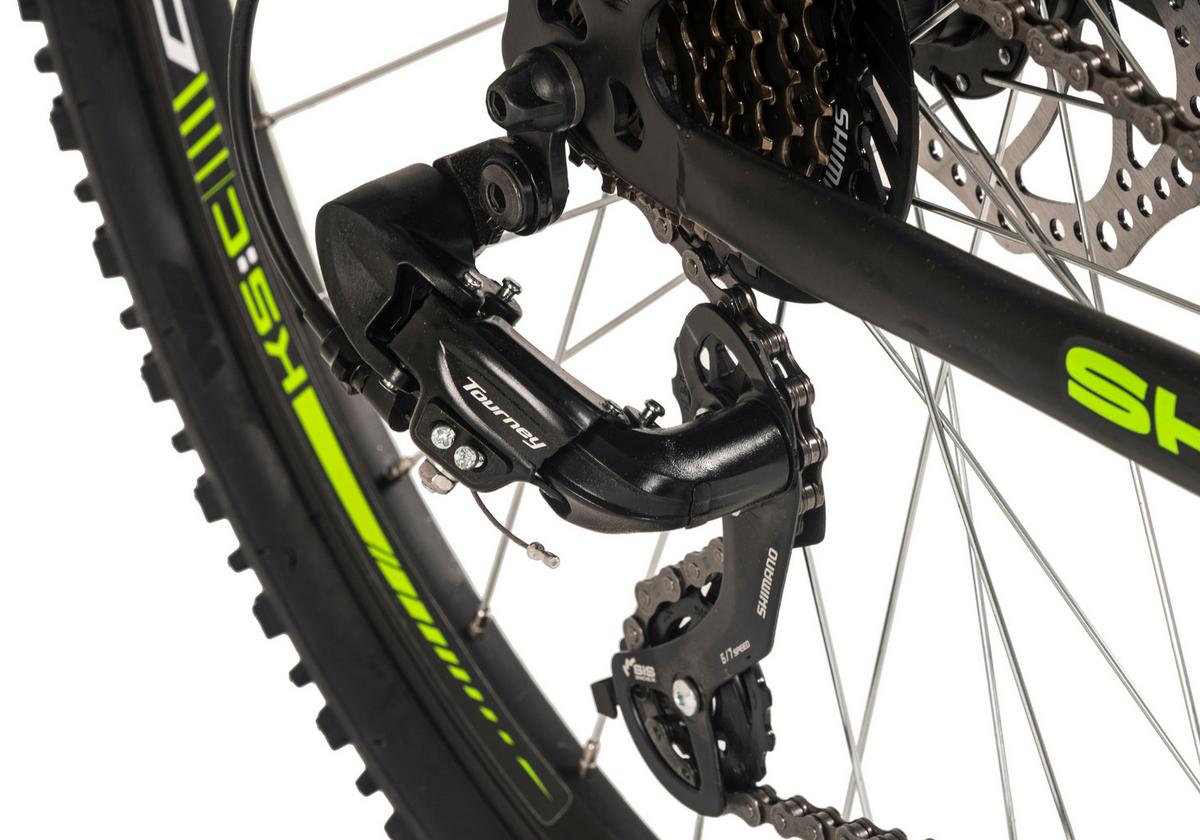 Mountainbike Schwarz/grün 26 Zoll, Rahmen 46 Cm - Schwarz, KONVENTIONELL, Metall (25/140/60cm)