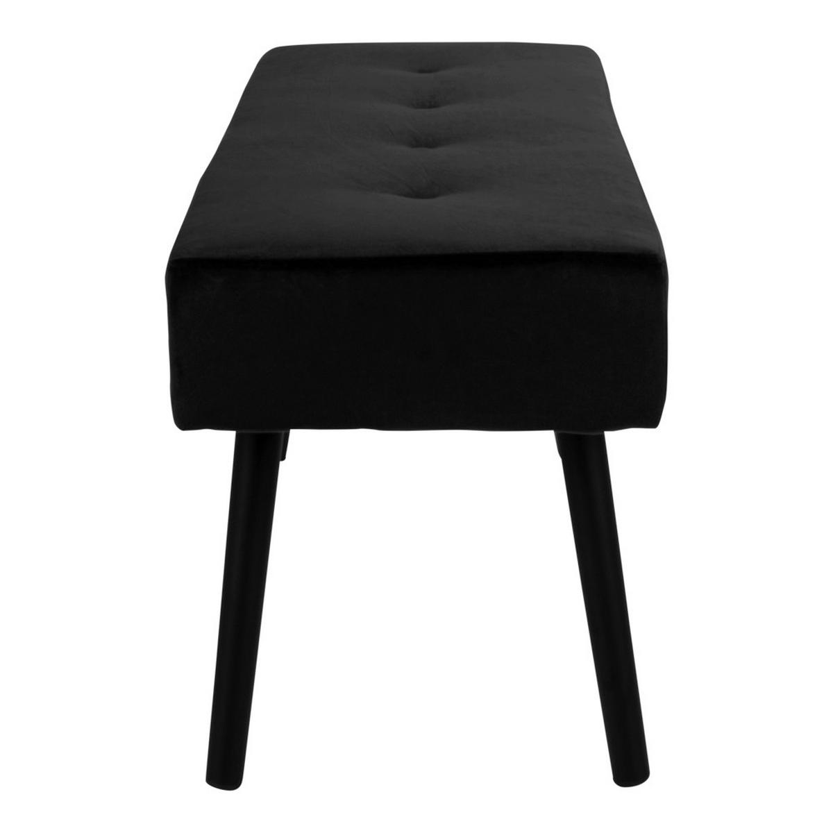 GARDEROBENBANK Skiby, Schwarz B: 100 cm - Schwarz, Design, Textil (100/44/35cm) - MID.YOU