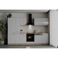 Küchenblock Merle Weiß/Eichefarben B: 310cm - Eichefarben/Weiß, Basics, Holzwerkstoff (310cm) - Respekta