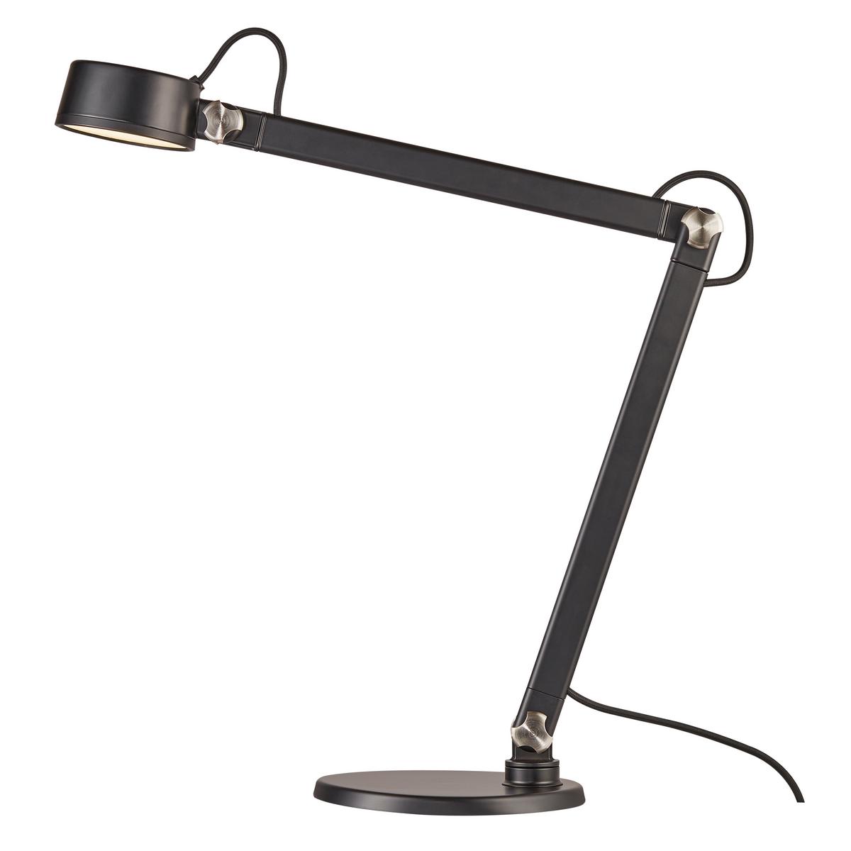 Schreibtischleuchte Nobu Tila Schwarz L: 49,5 cm - Schwarz, Design, Metall (49,5/10,5/46,5cm) - Nordlux