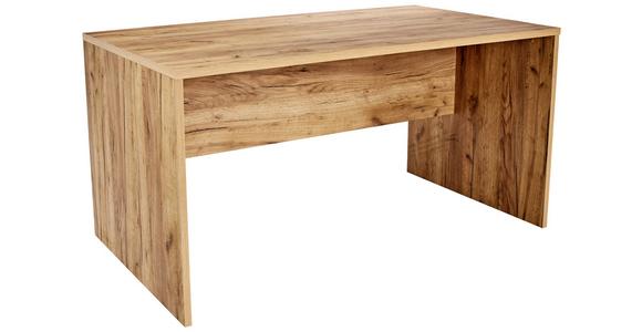 Schreibtisch B 160cm H 76cm Profi, Eiche Dekor - Eichefarben, MODERN, Holzwerkstoff (160/76/80cm) - Ondega