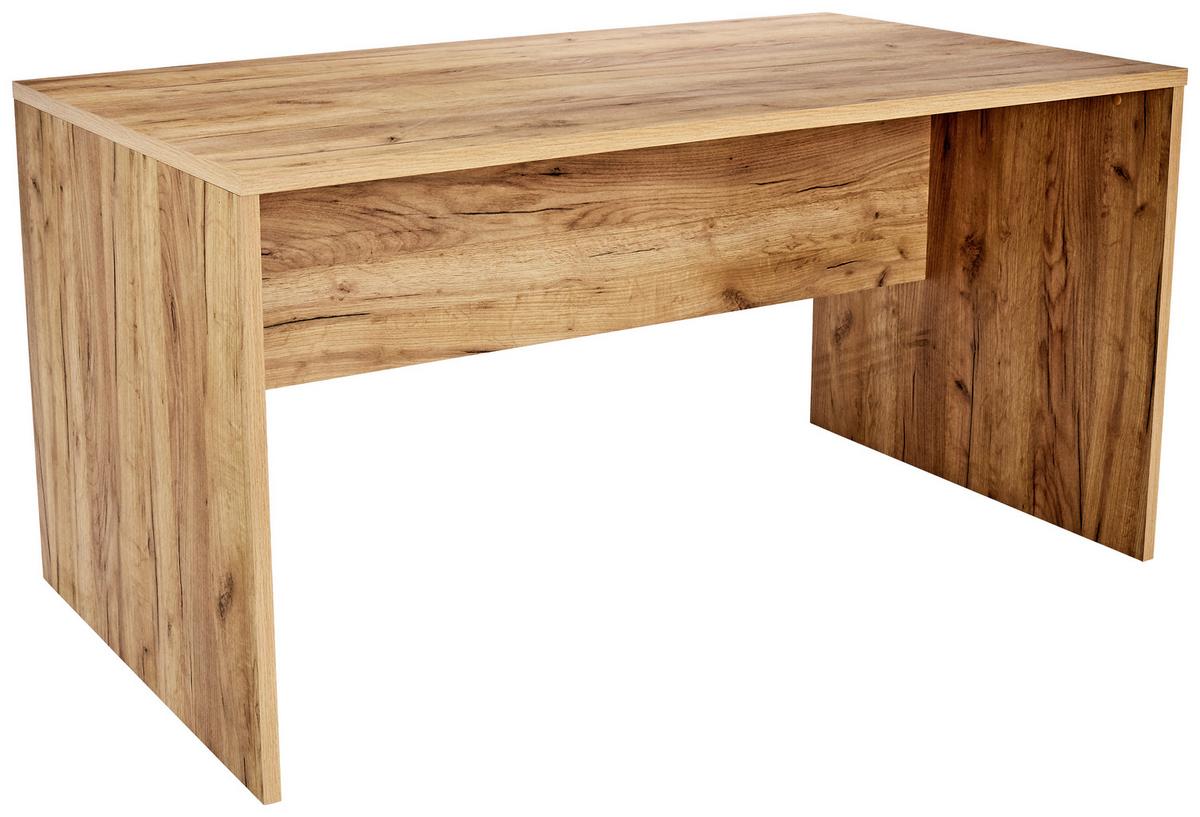 Schreibtisch B 160cm H 76cm Profi, Eiche Dekor - Eichefarben, MODERN, Holzwerkstoff (160/76/80cm) - Ondega