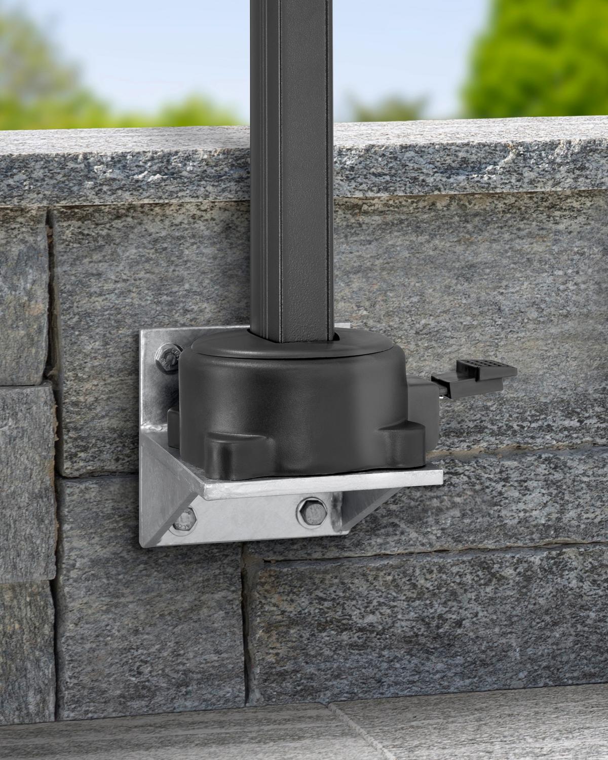 Sonnenschirm-wandkonsole Universal - Silberfarben, Basics, Metall (16/16/21cm) - Schneider