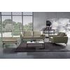 3-Sitzer-Sofa Spring, Grau B: 207 cm - Schwarz/Grau, Design, Leder (207/85/92cm) - Livetastic
