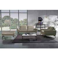 3-Sitzer-Sofa Spring, Grau B: 207 cm - Schwarz/Grau, Design, Leder (207/85/92cm) - Livetastic